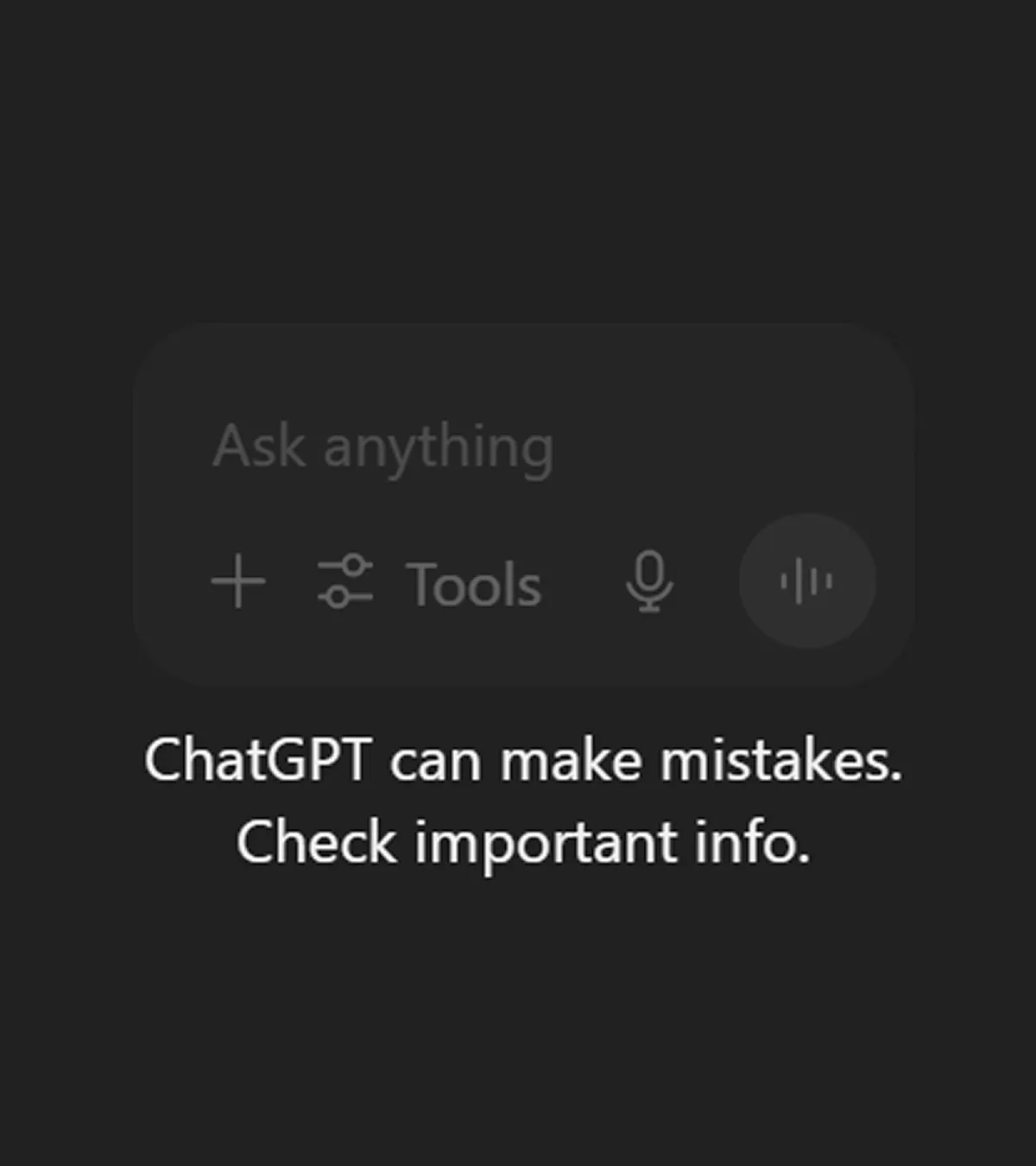 ChatGPT can make mistakes